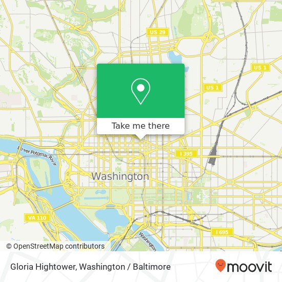 Mapa de Gloria Hightower, 1234 Massachusetts Ave NW