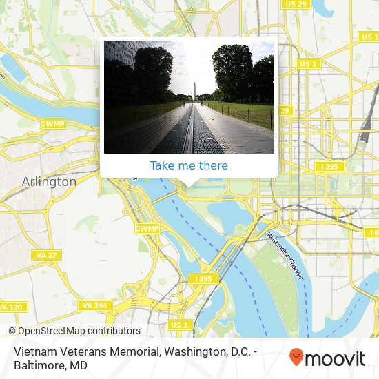 Vietnam Veterans Memorial map