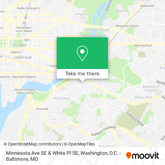 Minnesota Ave SE & White Pl SE map