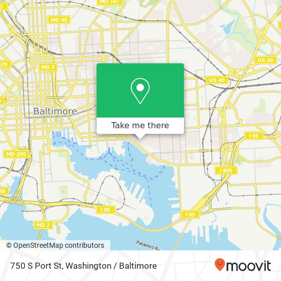 Mapa de 750 S Port St, Baltimore, MD 21224