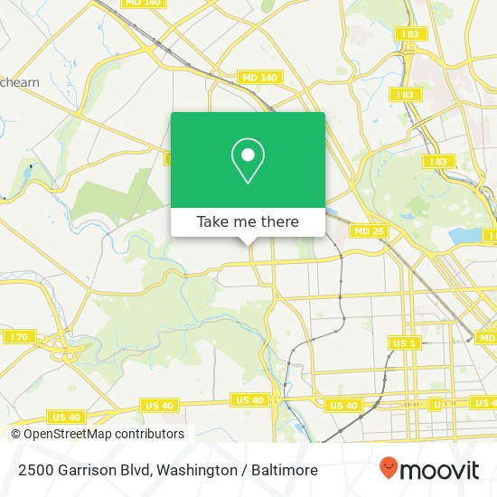 2500 Garrison Blvd, Baltimore, MD 21216 map