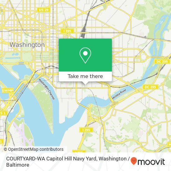 Mapa de COURTYARD-WA Capitol Hill Navy Yard, 140 L St SE