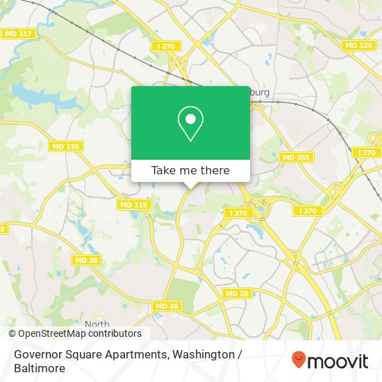 Mapa de Governor Square Apartments, 409 Muddy Branch Rd