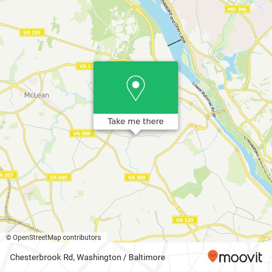 Mapa de Chesterbrook Rd, McLean, VA 22101