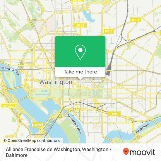 Alliance Francaise de Washington, 421 7th St NW map