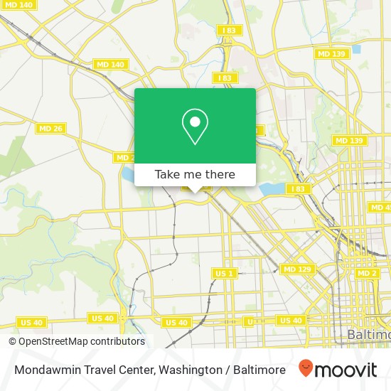 Mondawmin Travel Center map