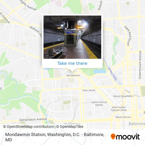 Mapa de Mondawmin Station