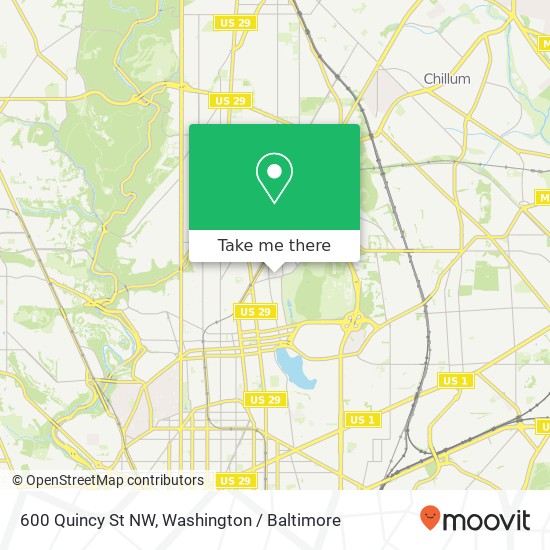 600 Quincy St NW, Washington, DC 20011 map