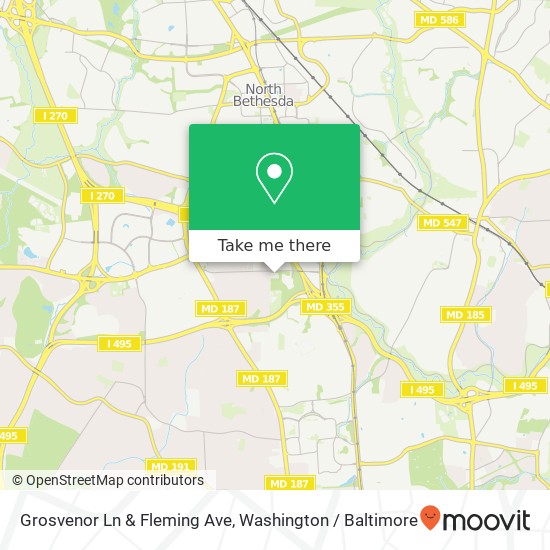 Mapa de Grosvenor Ln & Fleming Ave, 5510 Grosvenor Ln