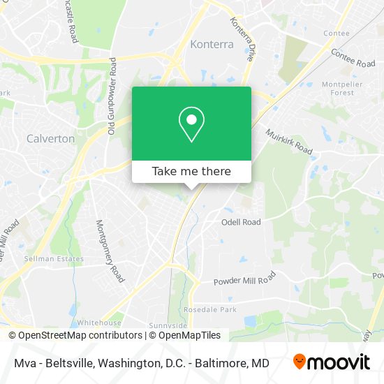 Mapa de Mva - Beltsville
