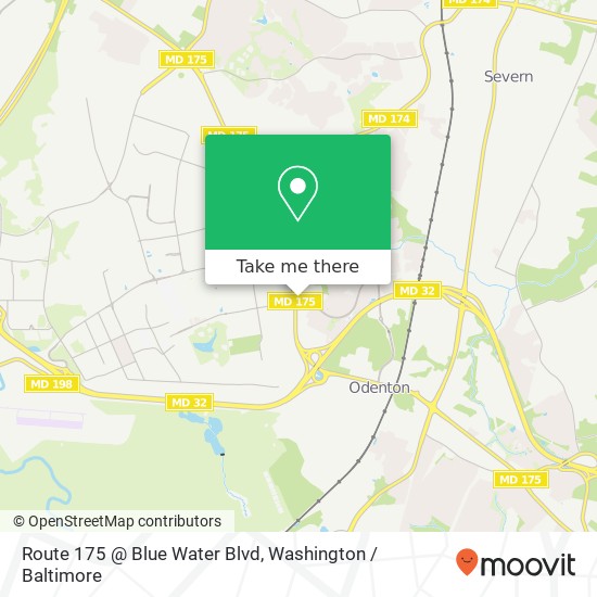 Mapa de Route 175 @ Blue Water Blvd, 1560 Annapolis Rd