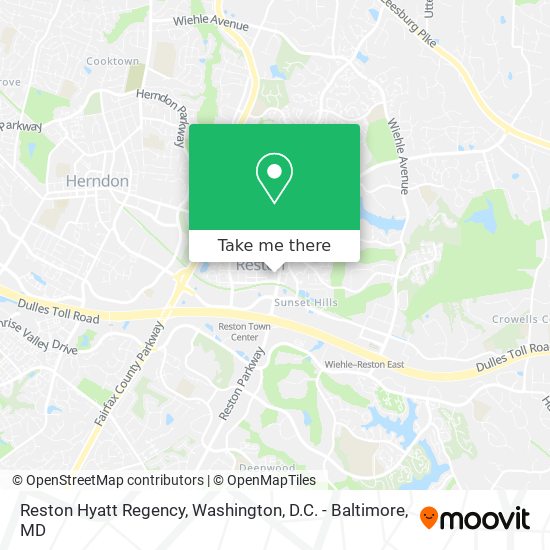 Reston Hyatt Regency map