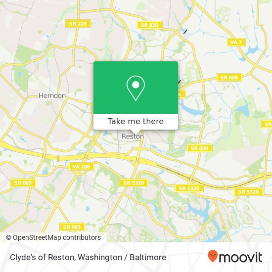 Mapa de Clyde's of Reston, 11905 Market St