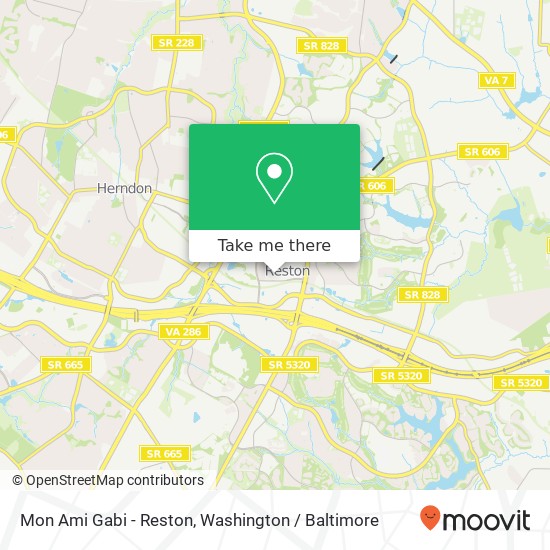 Mapa de Mon Ami Gabi - Reston, 11950 Democracy Dr