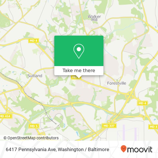 6417 Pennsylvania Ave, District Heights, MD 20747 map