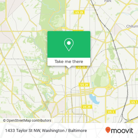 1433 Taylor St NW, Washington, DC 20011 map