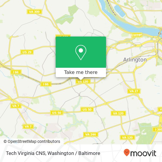 Mapa de Tech Virginia CNS, 900 N Glebe Rd