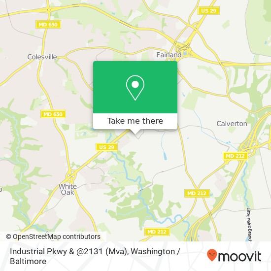 Industrial Pkwy & @2131 (Mva) map