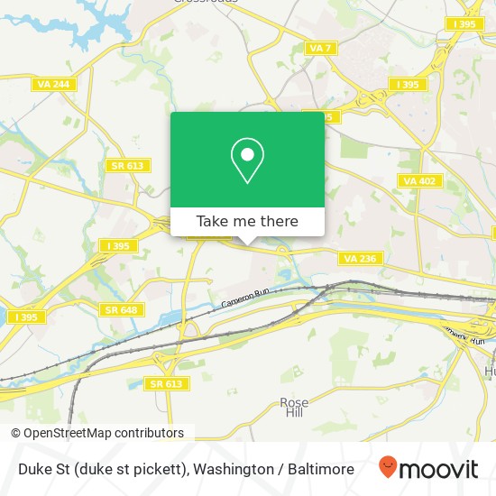 Duke St (duke st pickett), Alexandria, VA 22304 map
