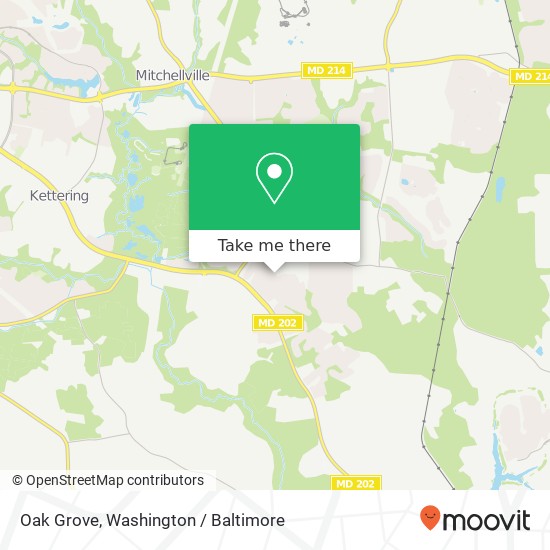 Oak Grove, Upper Marlboro map