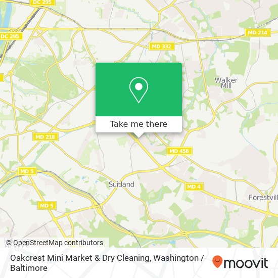 Mapa de Oakcrest Mini Market & Dry Cleaning, 2130 Brooks Dr