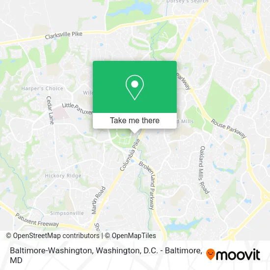 Baltimore-Washington map