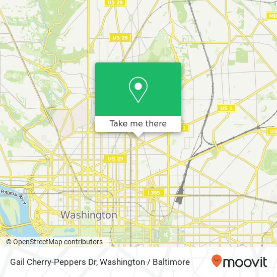 Mapa de Gail Cherry-Peppers Dr, 529 Florida Ave NW