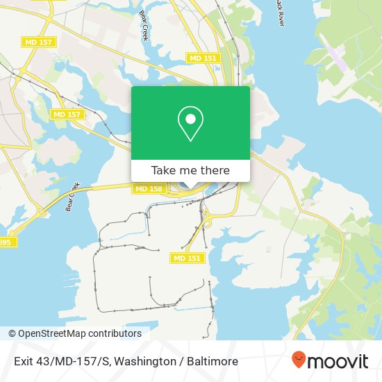 Mapa de Exit 43/MD-157/S