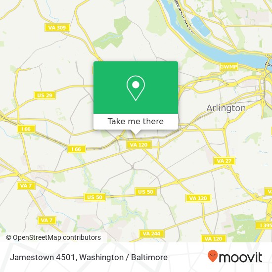 Mapa de Jamestown 4501, 4501 Fairfax Dr
