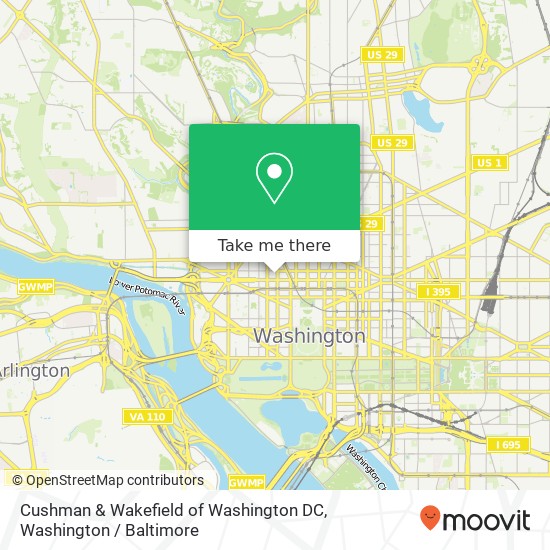 Mapa de Cushman & Wakefield of Washington DC, 1801 K St NW