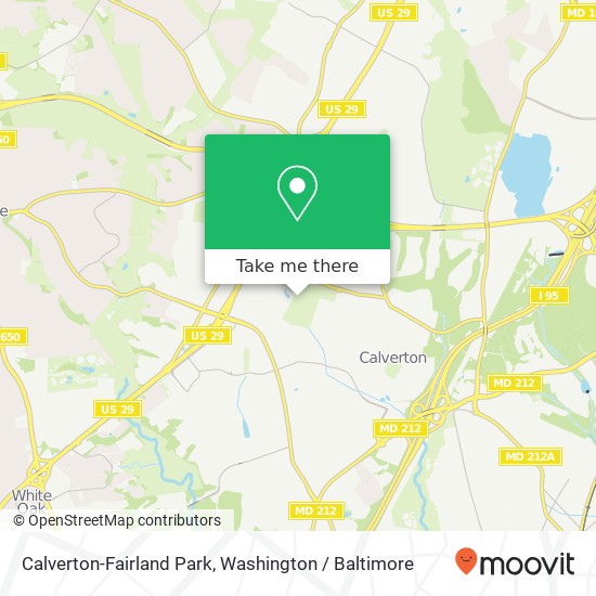 Mapa de Calverton-Fairland Park, Silver Spring, MD 20904