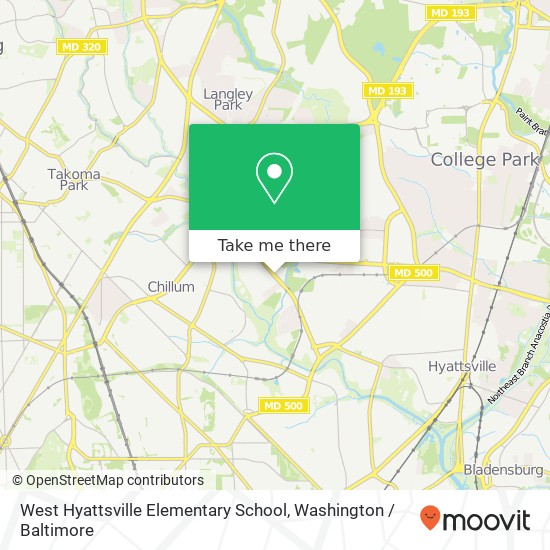 Mapa de West Hyattsville Elementary School, 6111 Ager Rd
