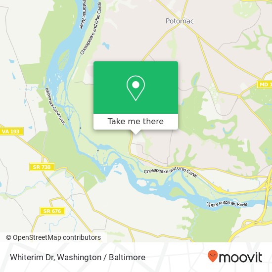Whiterim Dr, Potomac, MD 20854 map