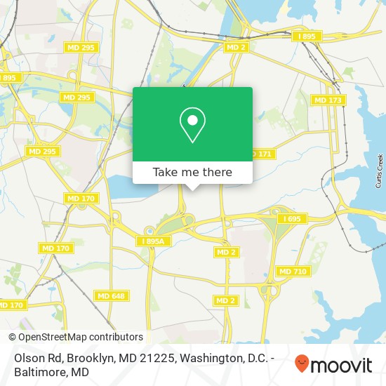 Olson Rd, Brooklyn, MD 21225 map
