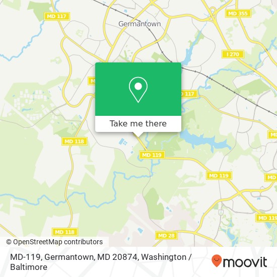 MD-119, Germantown, MD 20874 map