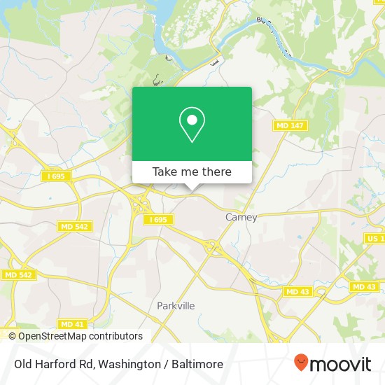 Mapa de Old Harford Rd, Parkville, MD 21234