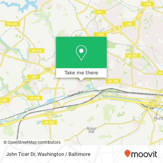 Mapa de John Ticer Dr, Alexandria, VA 22304