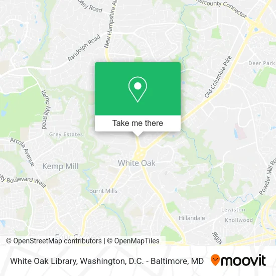 White Oak Library map
