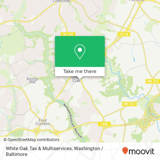 Mapa de White Oak Tax & Multiservices, 11249 Lockwood Dr
