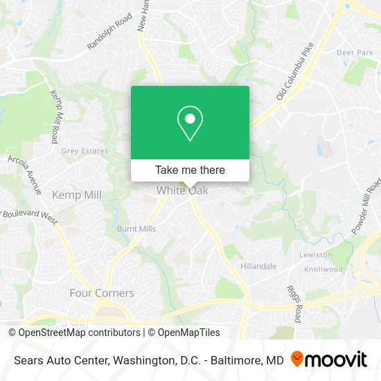 Sears Auto Center map