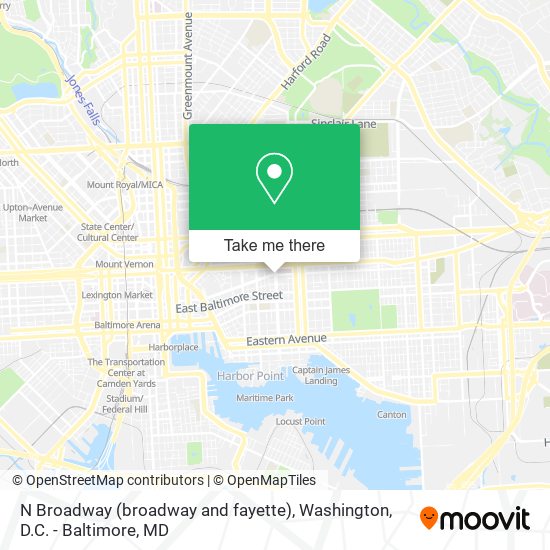 Mapa de N Broadway (broadway and fayette)