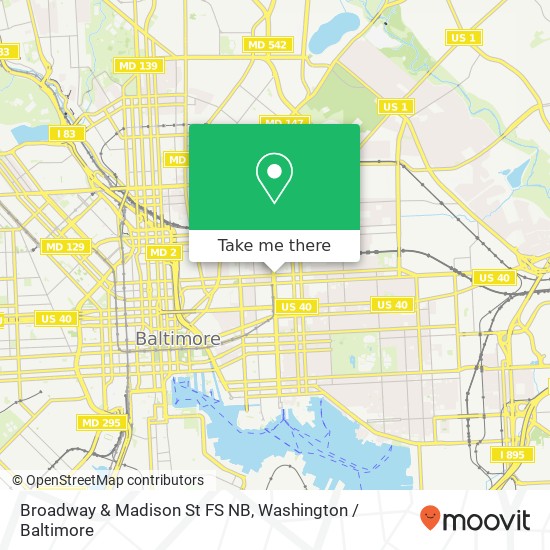 Mapa de Broadway & Madison St FS NB, 1700 E Madison St