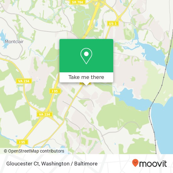 Mapa de Gloucester Ct, Woodbridge, VA 22191