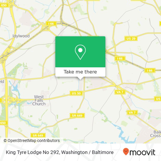 Mapa de King Tyre Lodge No 292, 6714 James Lee St