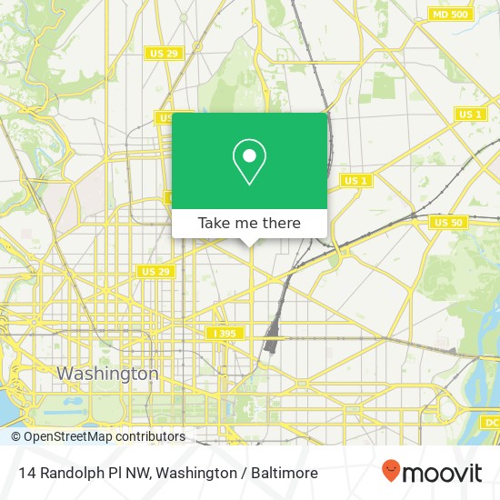 14 Randolph Pl NW, Washington, DC 20001 map