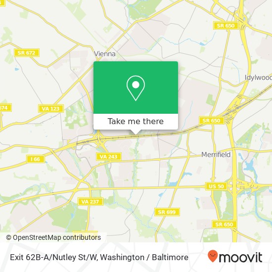 Mapa de Exit 62B-A/Nutley St/W