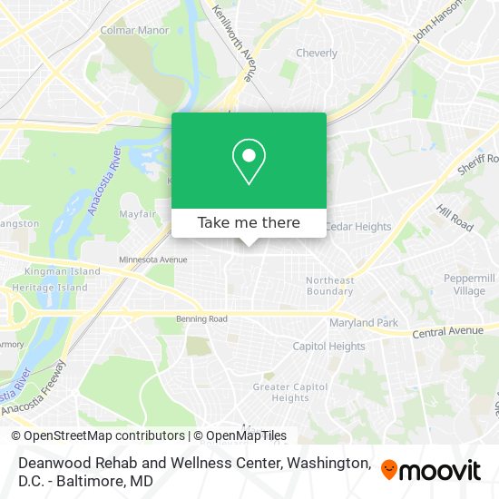 Mapa de Deanwood Rehab and Wellness Center