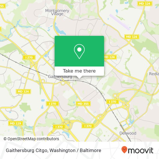 Mapa de Gaithersburg Citgo, 409 E Diamond Ave