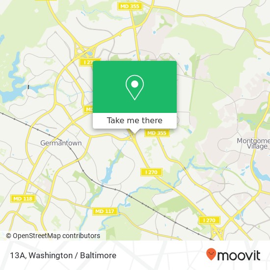 13A, Germantown, MD 20876 map