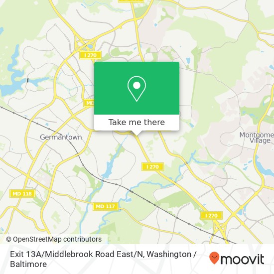 Mapa de Exit 13A / Middlebrook Road East / N